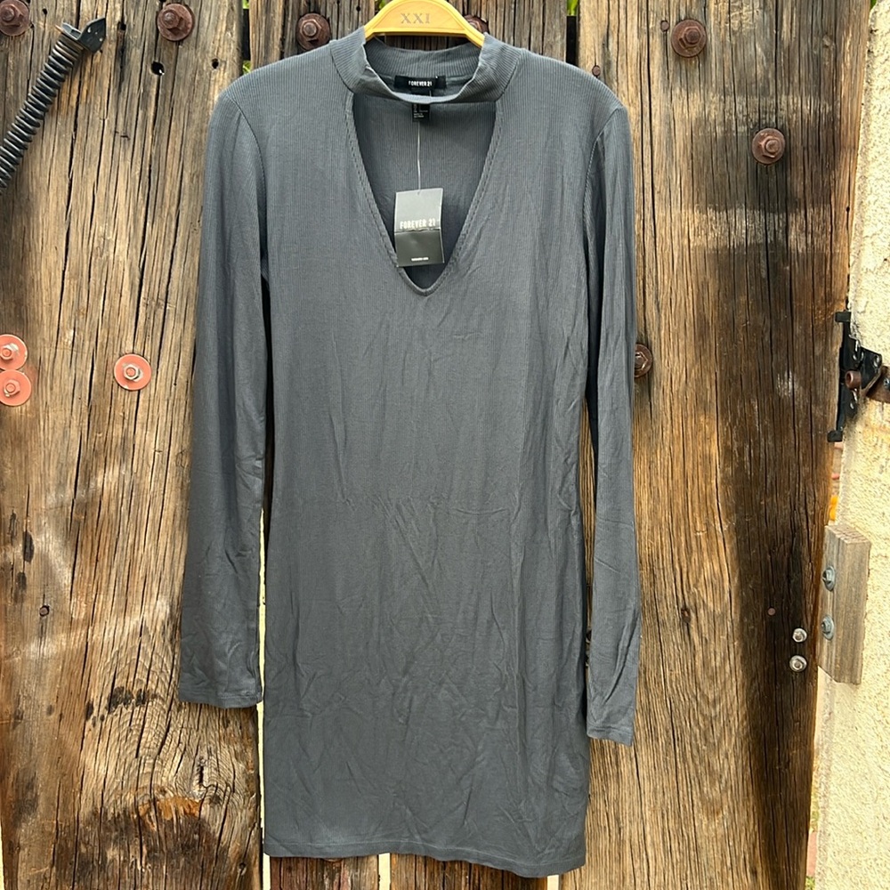 Forever 21 Gray Long Sleeve dress